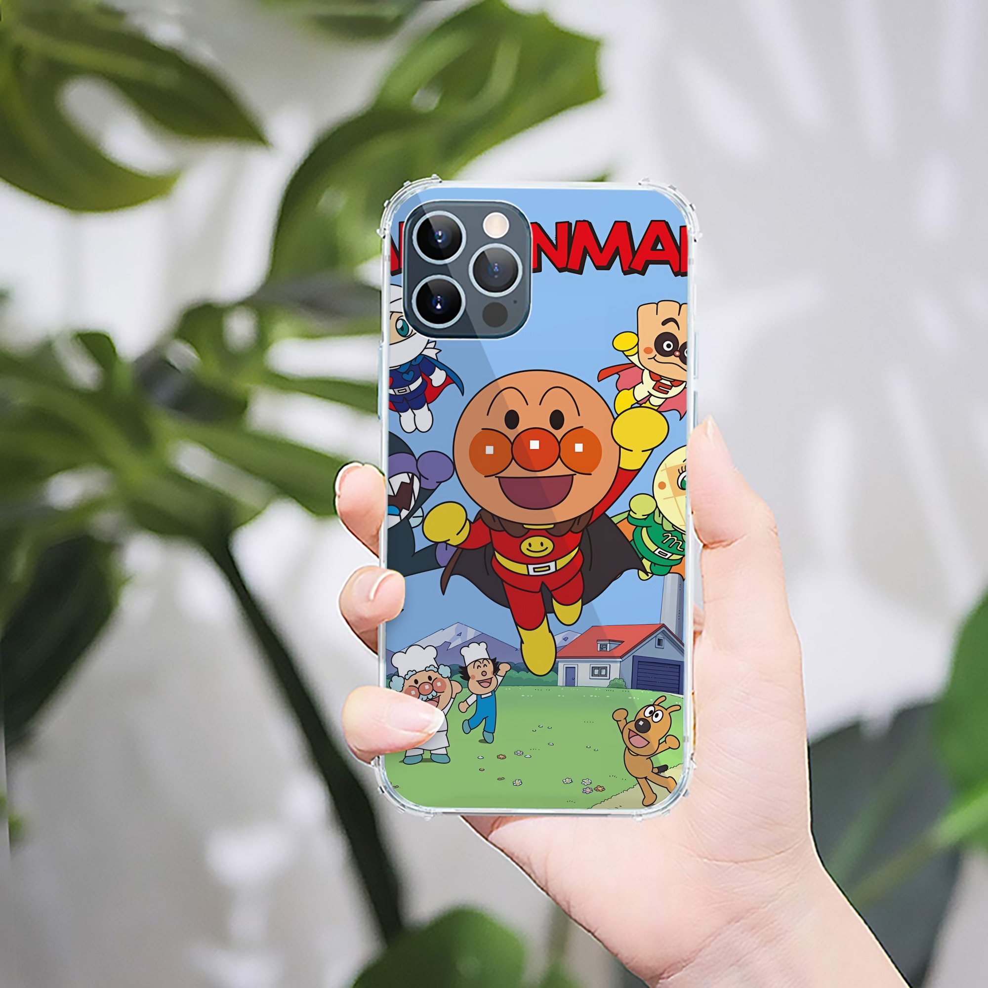 （画像用） アンパンマン Anpanman 【iPhone 12シリーズ対応】透明スマホケース（クリアソフトケース）